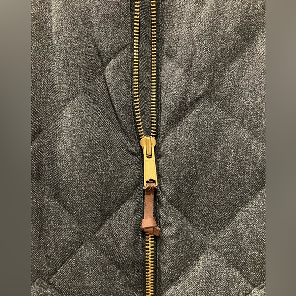 NWOT Eddie Bauer Charcoal Quilted Down Fabric Bomber Jacket - Picture 5 of 14